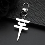 Rock Band Music Keychain Pendant — Gold