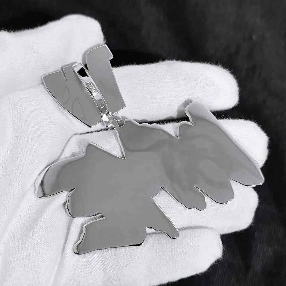 925 Silver VVS Moissanite Letter Pendant