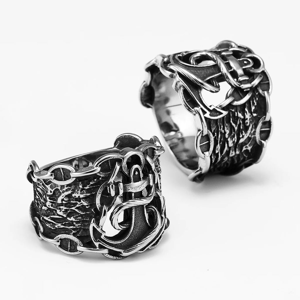 Anchor Sailor Ring — Stainless Steel