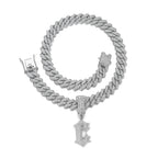 Fashion Shining A-Z Letter Pendant Zircon Inlaid Charm Necklace 26 Initial Alphabet Name Clavicle Chain Party Jewelry Gift