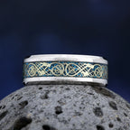 Viking Norse Rune Pattern Ring — Stainless Steel