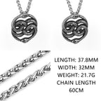 Never Ending Story Double Snake Necklace — Stainless Steel