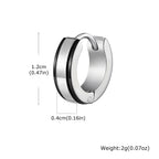 Minimal Circle Huggie Hoop Earrings — Stainless Steel