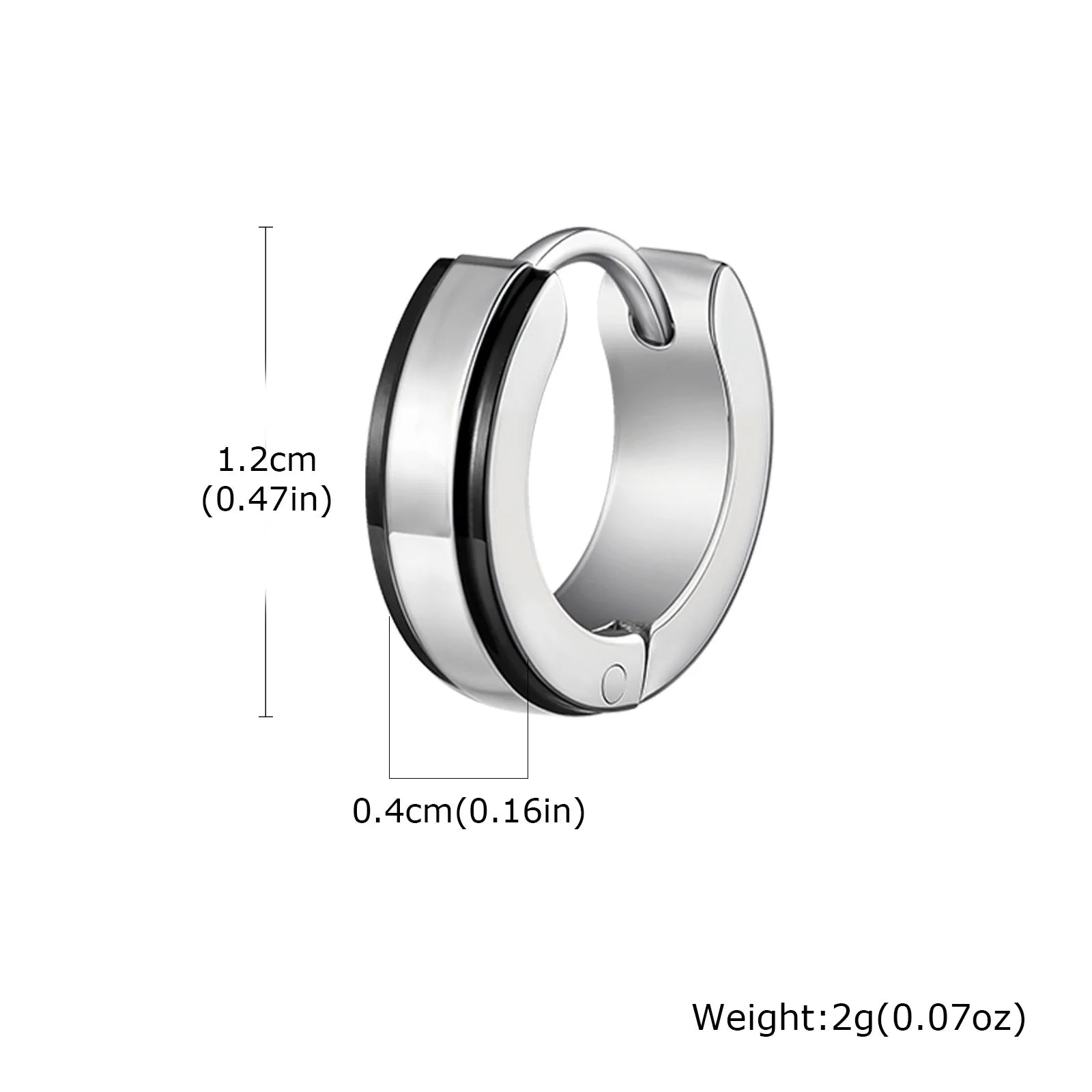Minimal Circle Huggie Hoop Earrings — Stainless Steel