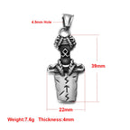 Norse Viking Rune Round Pendant Necklace — Stainless Steel