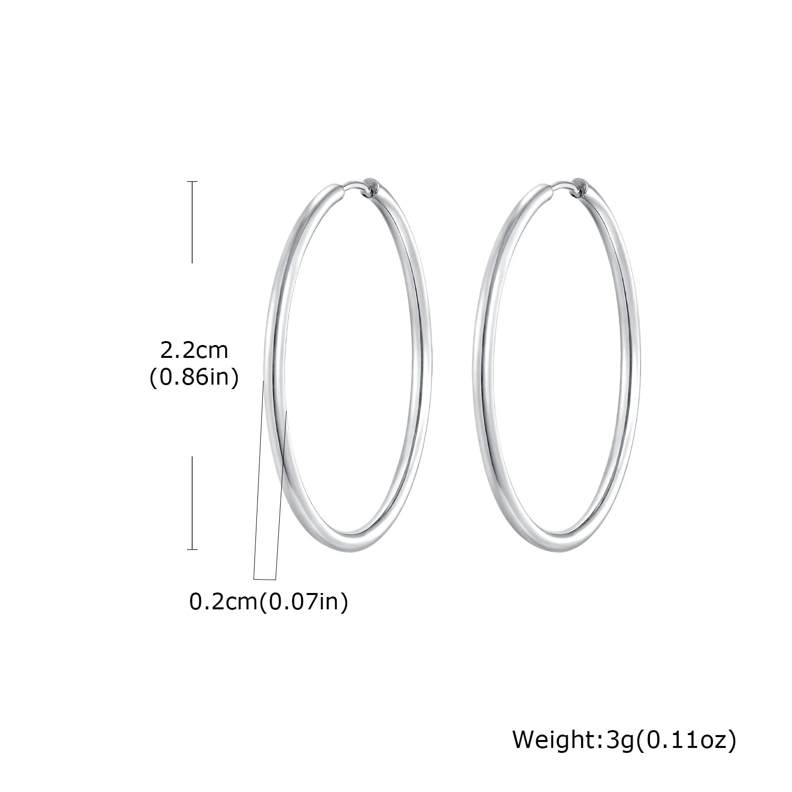 Minimal Hoop Earring — Stainless Steel