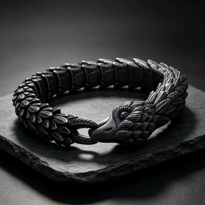 Viking Eagle Vintage Punk Bracelet for men stainless steel fashion Jewelry hippop street culture