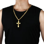 Catholic Jesus Christ Crucifix Chain Necklace — Stainless Steel