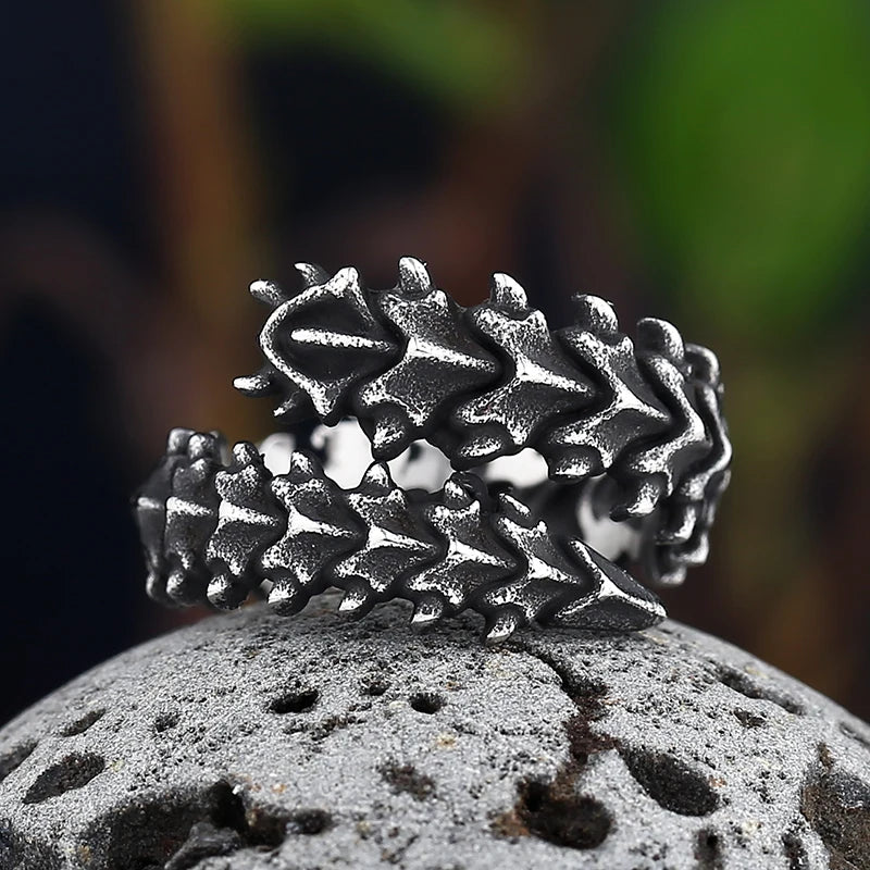 2022 New Christmas Charm Halloween Octopus Skull Punk Stainless Steel Seaman Rings Men Anel Puck Jewelry Halloween Gift