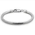 Smooth 3MM 4MM Round Snake Chain Bracelet 100% 925 Sterling Silver Men Women Teen Boy Girls  6.3"- 9"  Bangle Jewelry Gift
