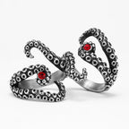 Octopus Ruby Ring — Stainless Steel