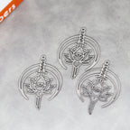 3pcs Eye of Horus Charms DIY Craft Tassels Earrings Necklace Jewelry Making Devil Eye Amulet Stainless Steel Pendant