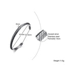 Minimal Thin Cuff Bangle Bracelet — Stainless Steel