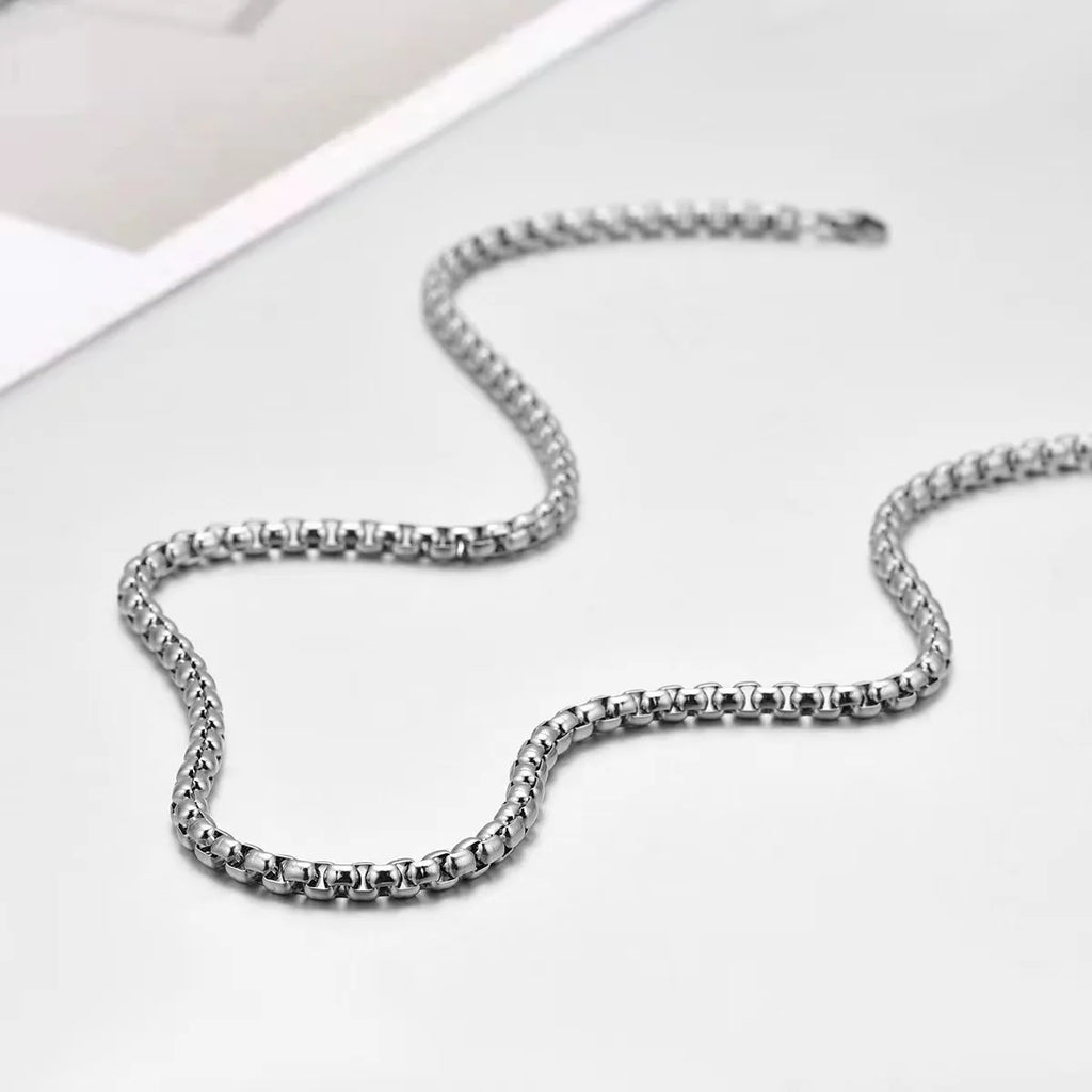 New Vintage Wishing Stone Men's Necklace Personalized Meteorite Pendant Necklace Stainless Steel Sweater Chain Accessories