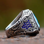 Turkish Iced Out CZ Stone Ring — Stainless Steel