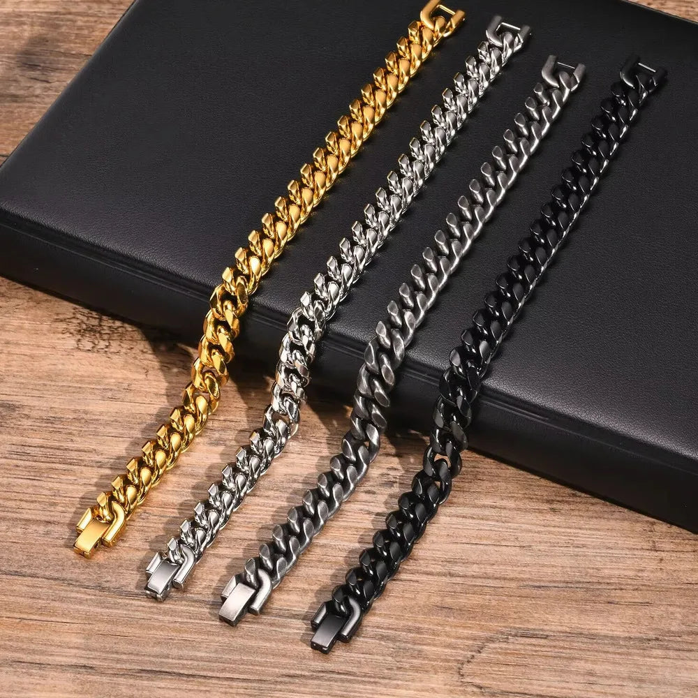 Cuban Curb Chain Bracelet 12mm — Stainless Steel