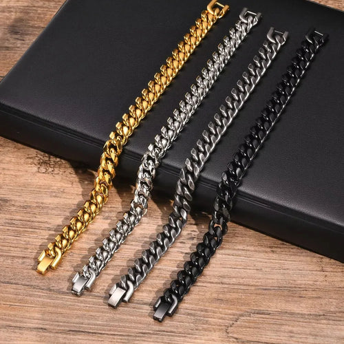 Cuban Curb Chain Bracelet 12mm — Stainless Steel