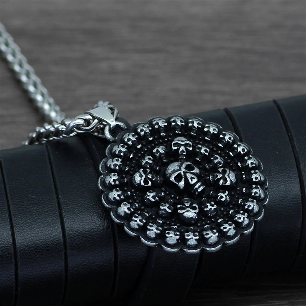 Steampunk Skull Pendant Necklace — Stainless Steel