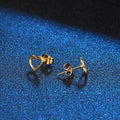 Love Heart Hollow Stud Earrings — Stainless