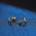 Love Heart Hollow Stud Earrings — Stainless