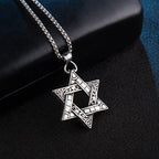 Stainless Steel Hexagram Star Pendant Necklace