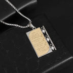 Hip Hop Military Style Stainless Steel Dog Tag Pendant Necklace for Men Women Gold Plated Personalized Id Card Name