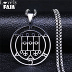 Satan Seal Silver Chain Necklace — Stainless Steel
