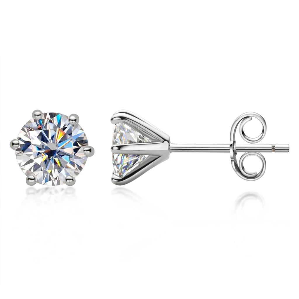 Piercing Stud Earrings for Men & Women — Silver-Tone, 5-9mm Sizes
