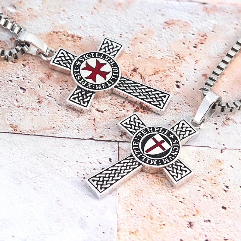 Cross Templar Pendant — 925 Silver