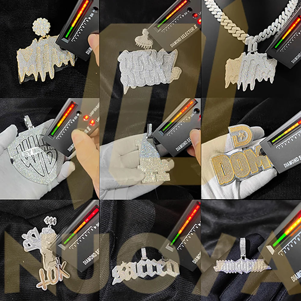 Iced Out Letter Pendant Rose Gold 60MM