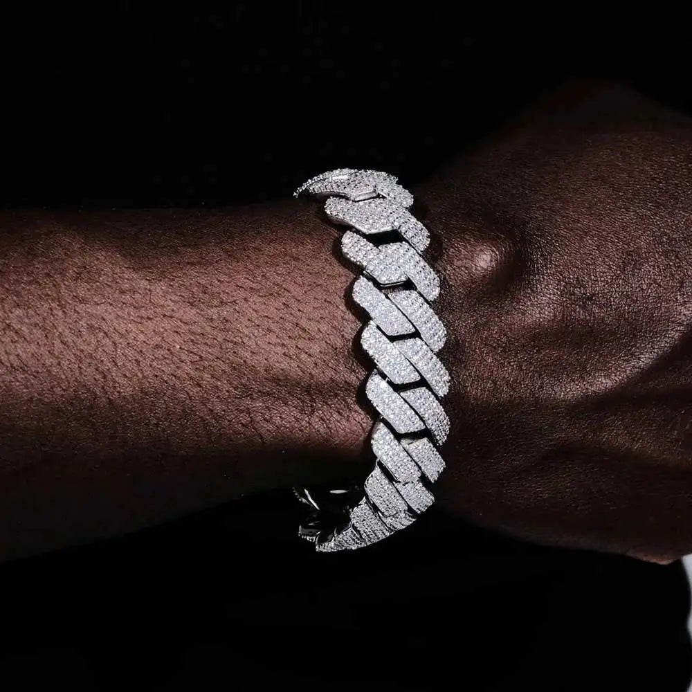 Two-Tone Iced Out Cuban Chain Necklace 20MM