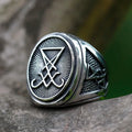 Vintage Lucifer Satan Witchcraft Ring — Stainless Steel