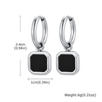 Natural Stone Huggie Hoop Earrings — SS