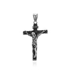 Vintage Stainless Steel Cross Jesus Necklace Pendant Men Women Religious Catholic Cross Necklace Chain Amulet Jewelry Gift
