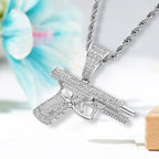 Pistol Steel Pendant Retro