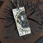 Original Van Gogh sunflower sunflower men's necklace high sense pendant nautical compass retro fashion trend pendant
