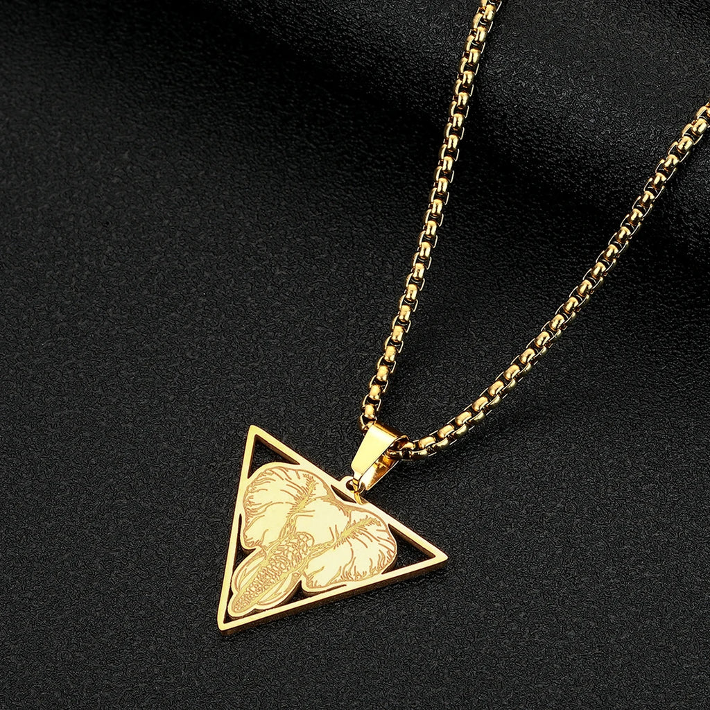 Viking Calendar Rune Medallion Pendant Necklace — Stainless Steel
