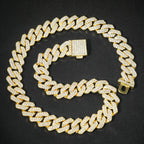 13MM AAA Rhinestone Iced Out Miami Cuban Link Chain Necklace For Men Women Chains Hip Hop Silver Color Jewelry On The