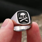 Simple Skull Biker Ring — Stainless Steel