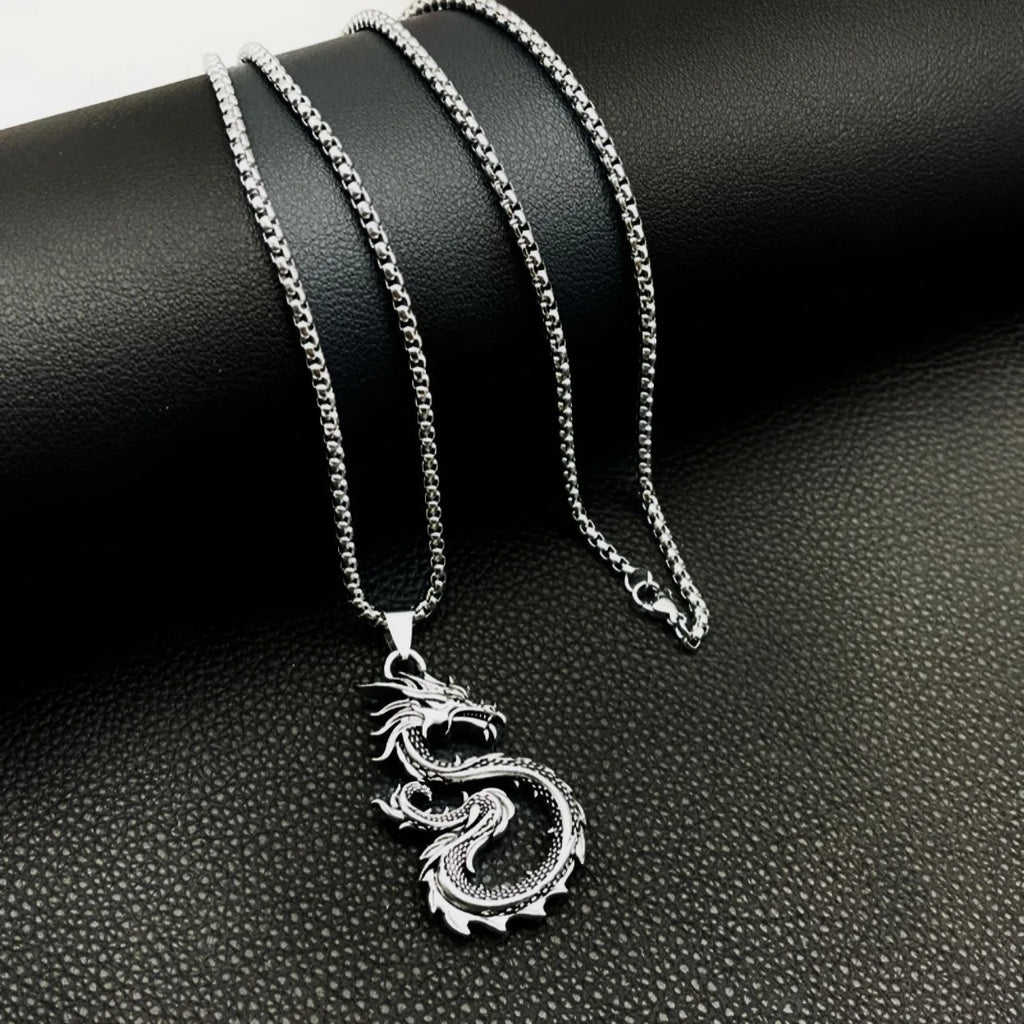 Dragon Steel Pendant Chinese Style Versatile