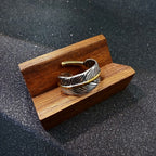 Golden Feather Open Ring — Copper