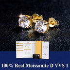 Moissanite Studs Earrings Pass Diamond tester Pen For Men Women 18K Platinum Plated Bride Wedding Gemstone 925 Silver Earrings