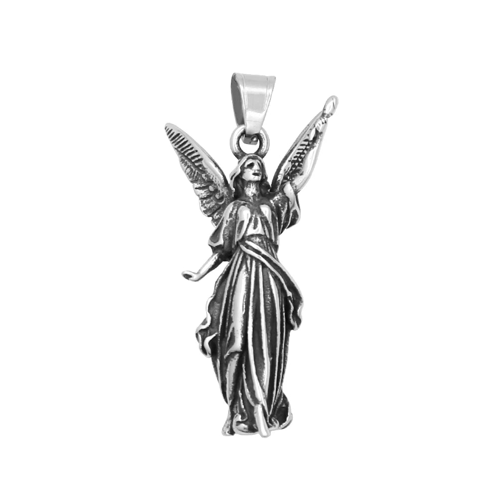 Angel Wings Steel Pendant Statue Liberty 316L