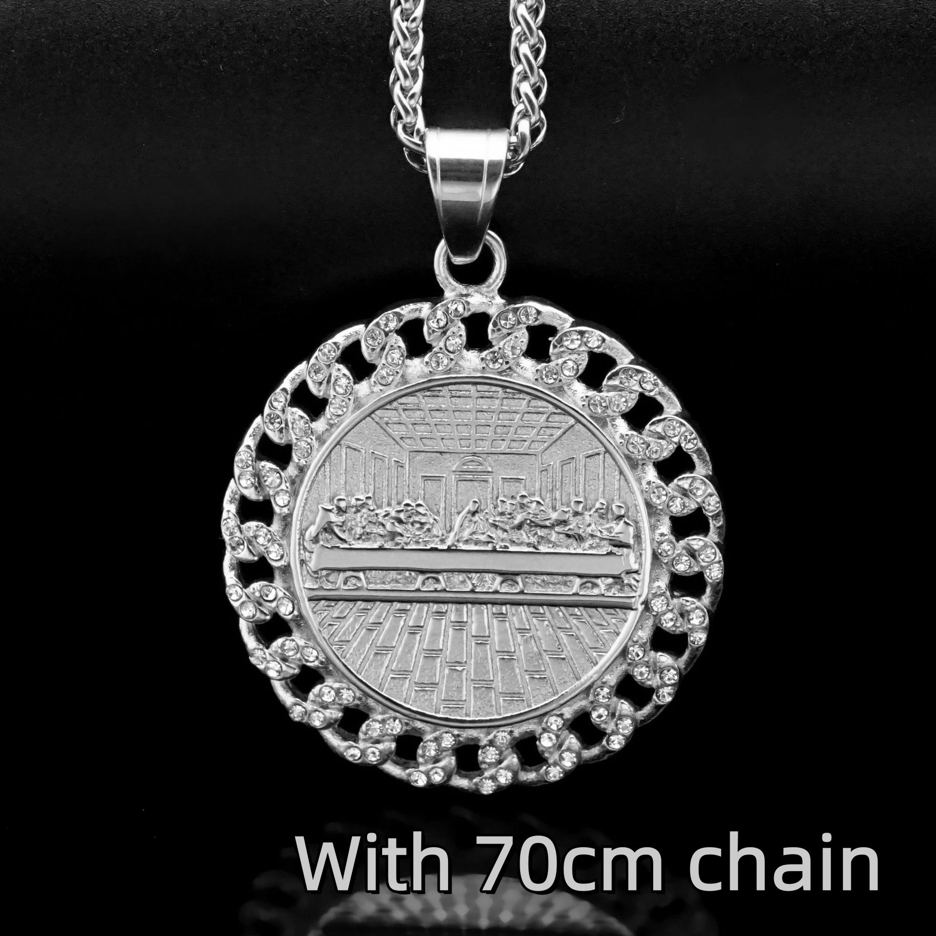 Iced Out Last Supper Pendant — Stainless Steel