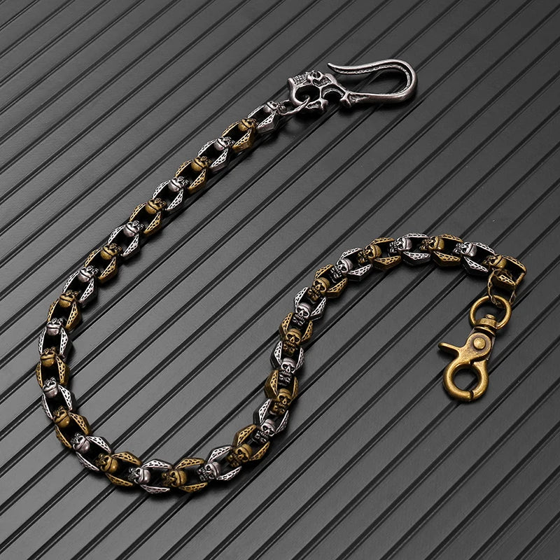 Vintage Punk Gothic Metal Skull Chain for Men Fashion Accessory Waist And Pants Chain Stylish Gothic Punk Jewelry
