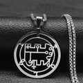 Baphomet Silver Pendant Necklace — Stainless Steel