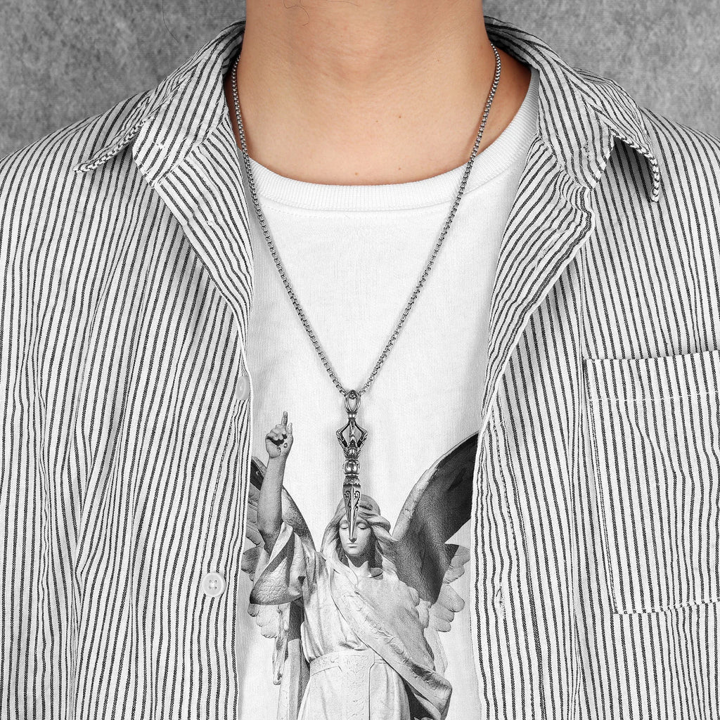 Exorcism Scepter Pendant — Stainless Steel