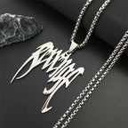 Spiked Choker Silver Pendant Necklace — Stainless Steel