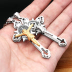 Cross Jesus Christ Steel Pendant 316L Religious
