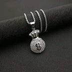 Hip hop Handmade rhinestone Pendants Stainless steel For Jewelry Accessories Dollar Sign Charms Silver gold color